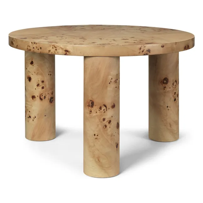 Coffee table in burr poplar Post