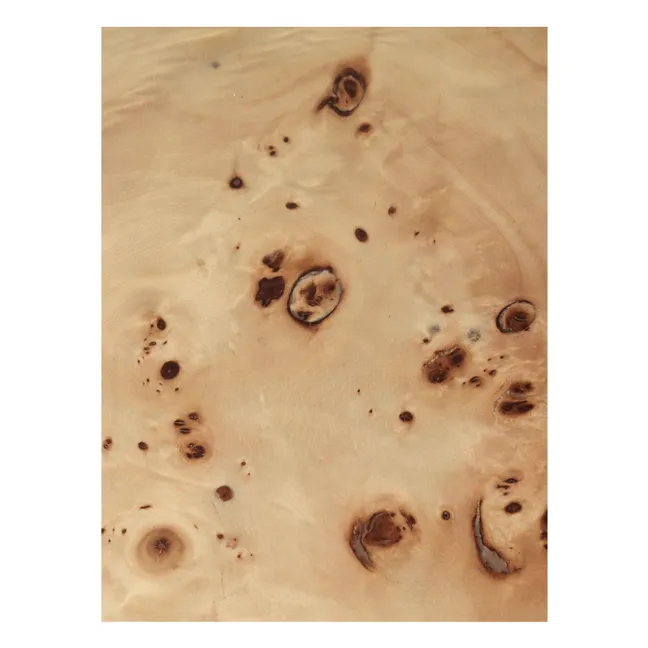 Coffee table in burr poplar Post