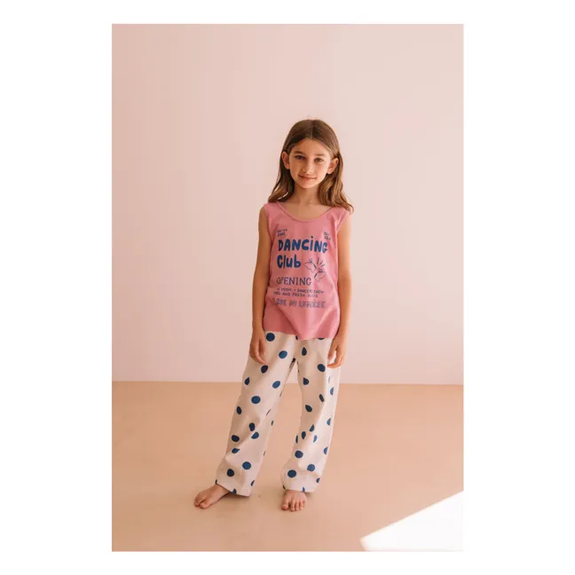 Pantalones de pata ancha Elia con lunares | Blanco