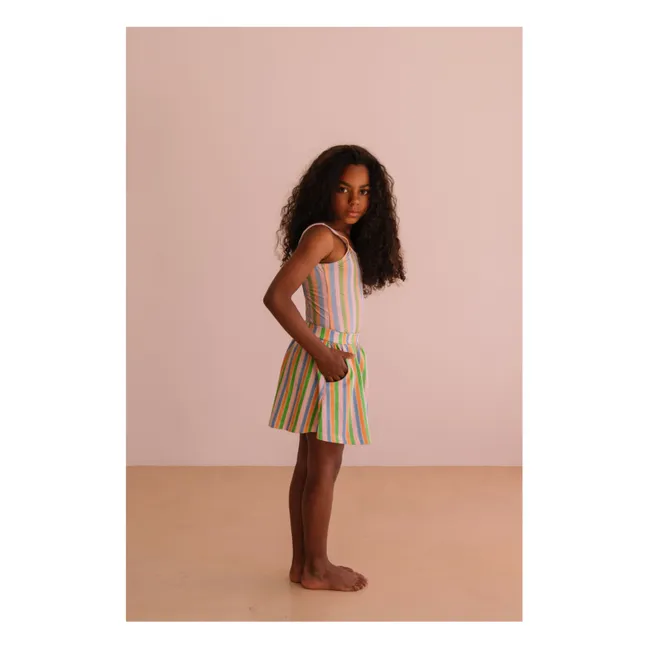 Striped Oda skirt Organic cotton | Pale Pink