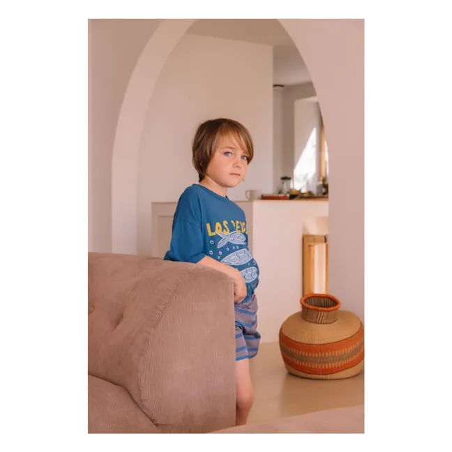 T-shirt Dylan Running Club Coton Bio | Bleu foncé