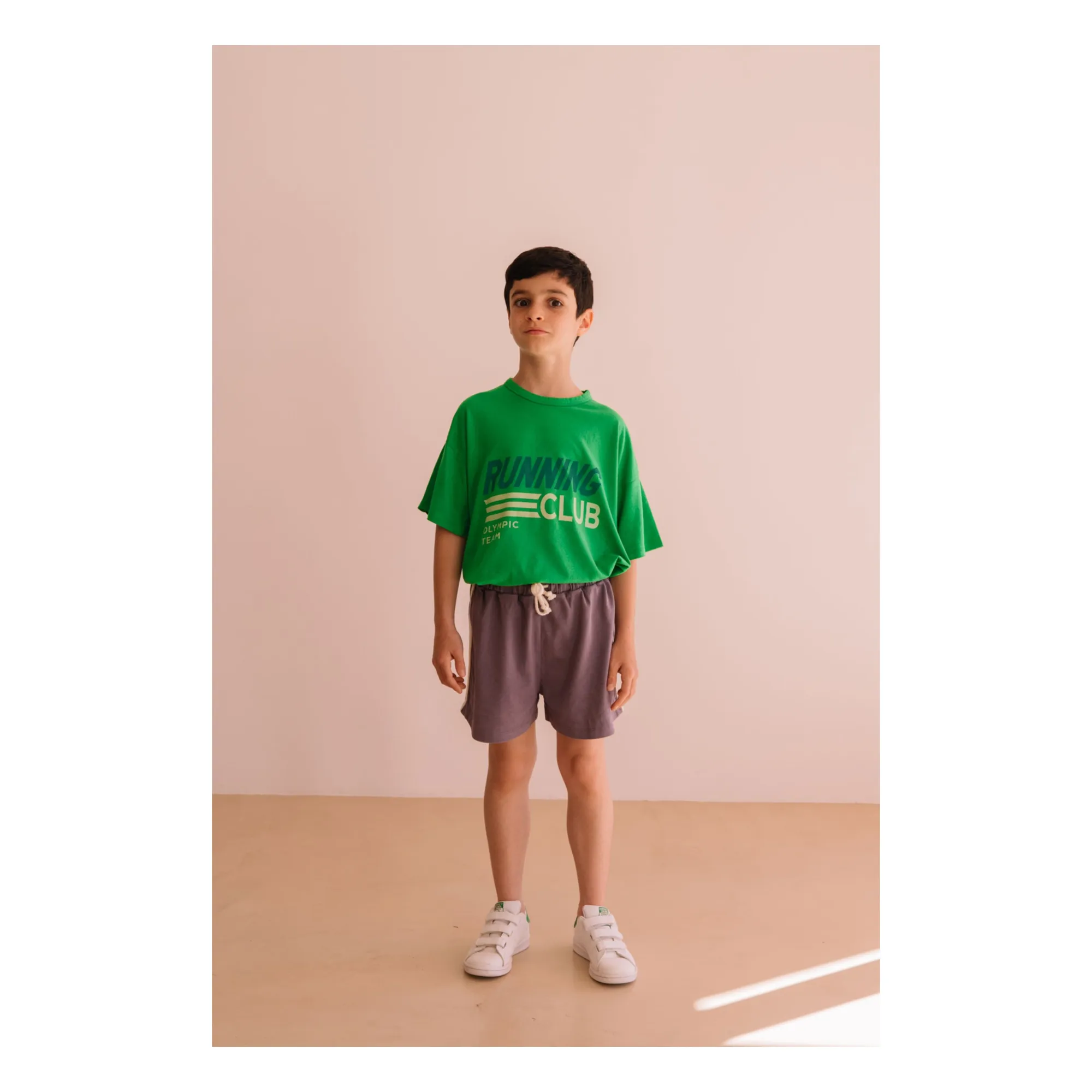 T-shirt Dylan Running Club Coton Bio | Vert prairie- Image produit n°1