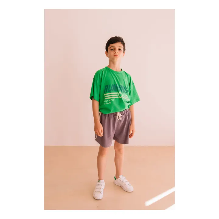 Camiseta de algodón orgánico Dylan Running Club | Verde Prado- Imagen del producto n°5