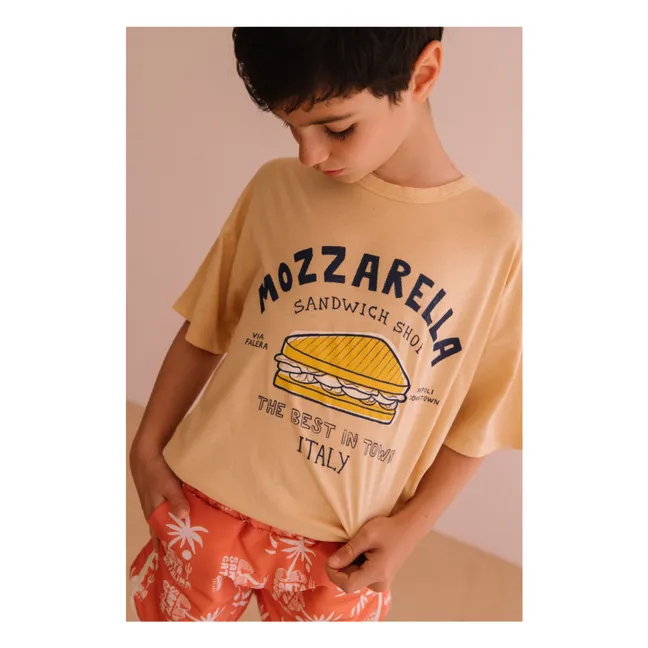 T-shirt Dylan Mozzarella Coton Bio | Beige