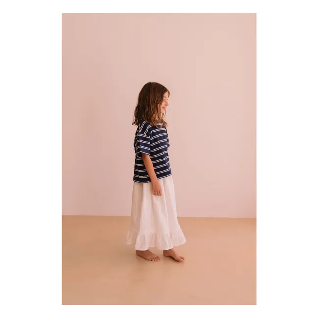 Jupe Brodée Harper Coton Bio | Blanc