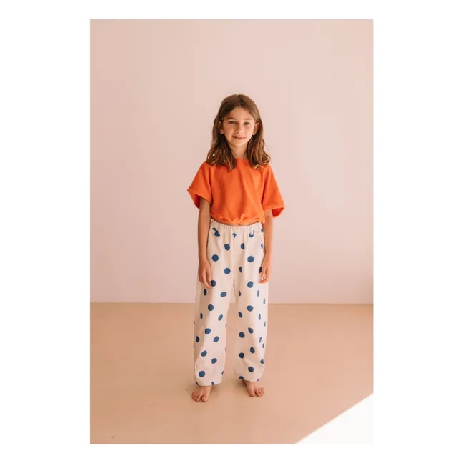 T-shirt Crop Bree Eponge Coton Bio | Corail
