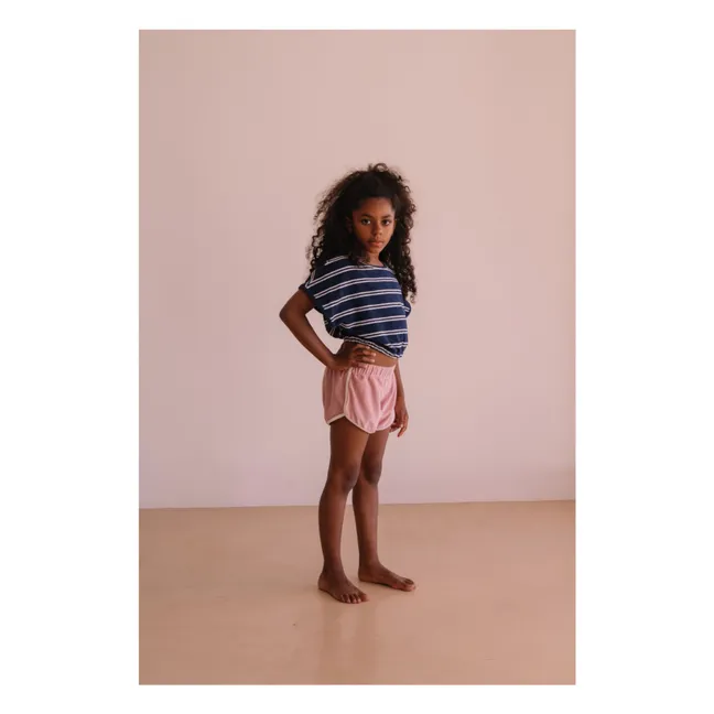 Pantalones cortos de rizo de algodón ecológico Juju | Rosa pálido