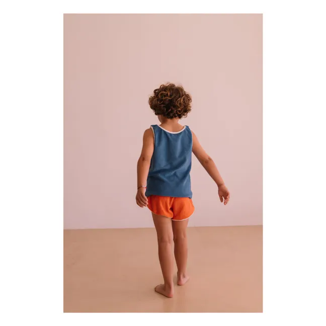 Pantalones cortos de rizo de algodón ecológico Juju | Coral