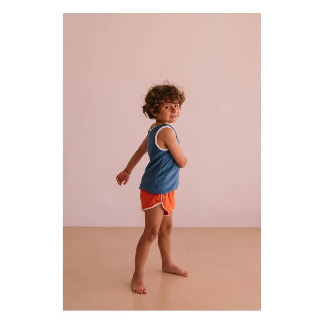 Pantalones cortos de rizo de algodón ecológico Juju | Coral