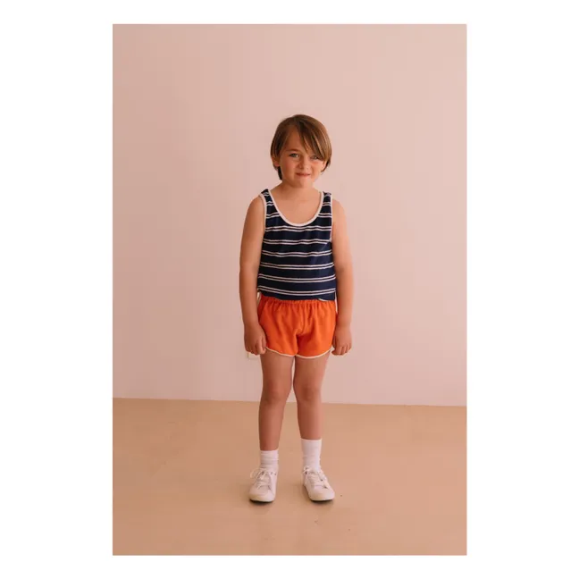 Pantalones cortos de rizo de algodón ecológico Juju | Coral