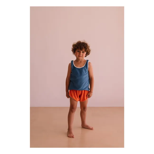 Pantalones cortos de rizo de algodón ecológico Juju | Coral