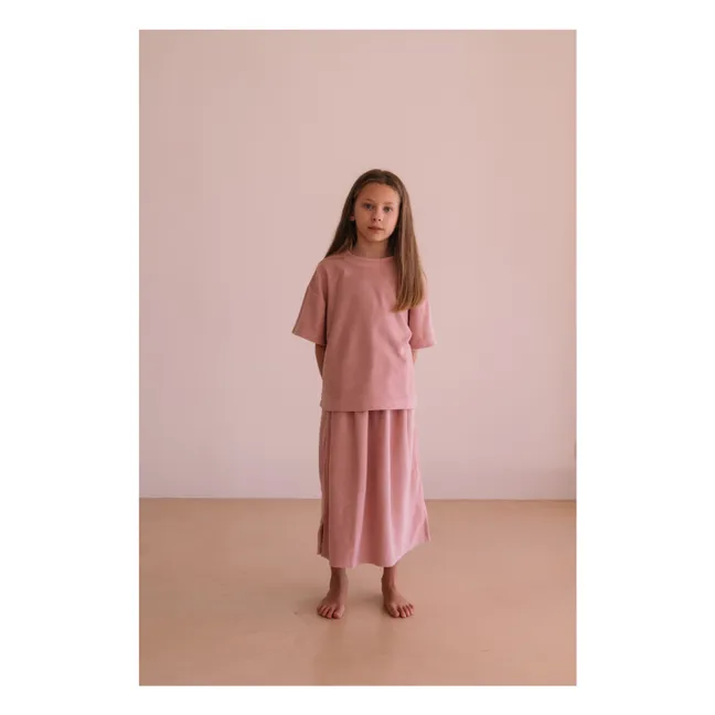 Camiseta Jordan de rizo de algodón orgánico | Rosa pálido