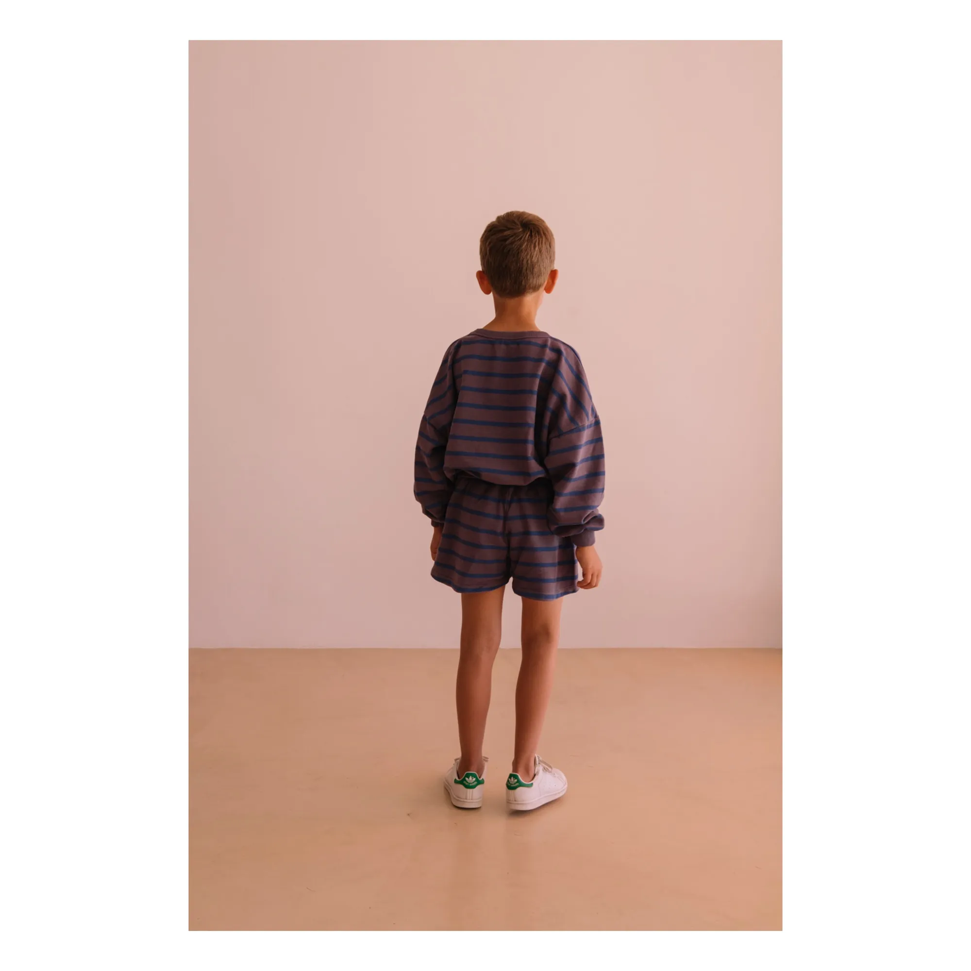 Short Marlow Rayé Coton Bio | Violet- Image produit n°3