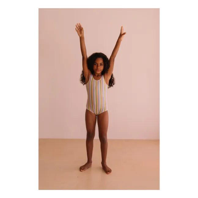 Hailey Striped Swimsuit | Pale Pink