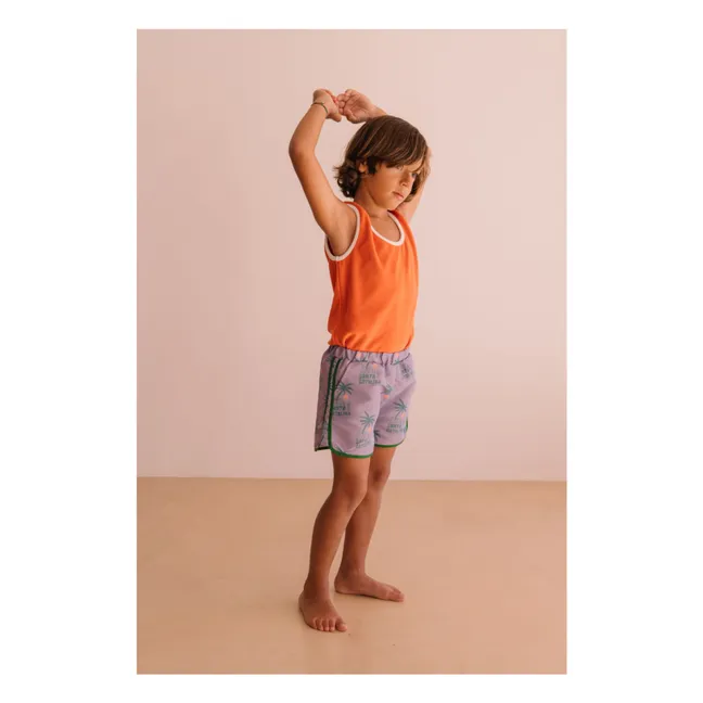 Short de Bain Carlo Palmiers | Mauve