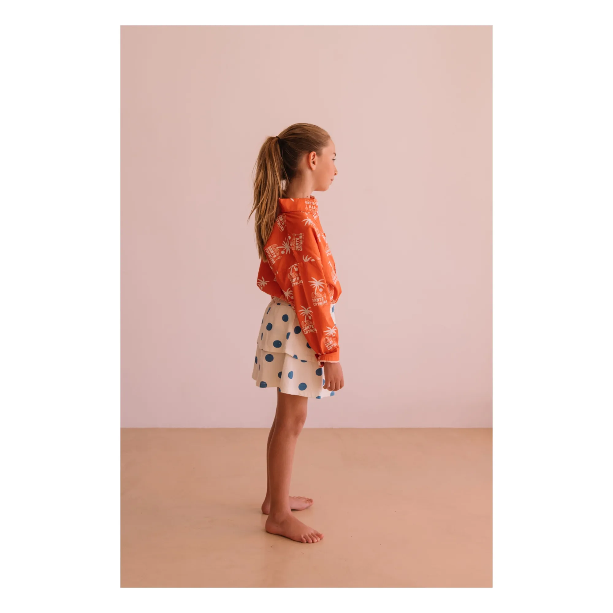 Jupe Lila à Pois Coton Bio | Blanc- Image produit n°2