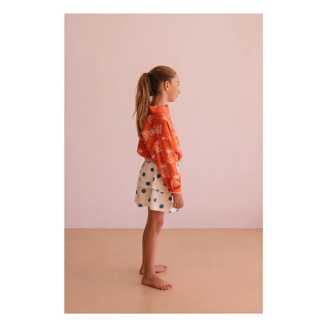 Jupe Lila à Pois Coton Bio | Blanc