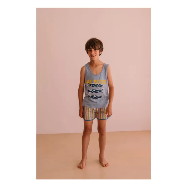 Carlo Striped Swim Shorts | Blue