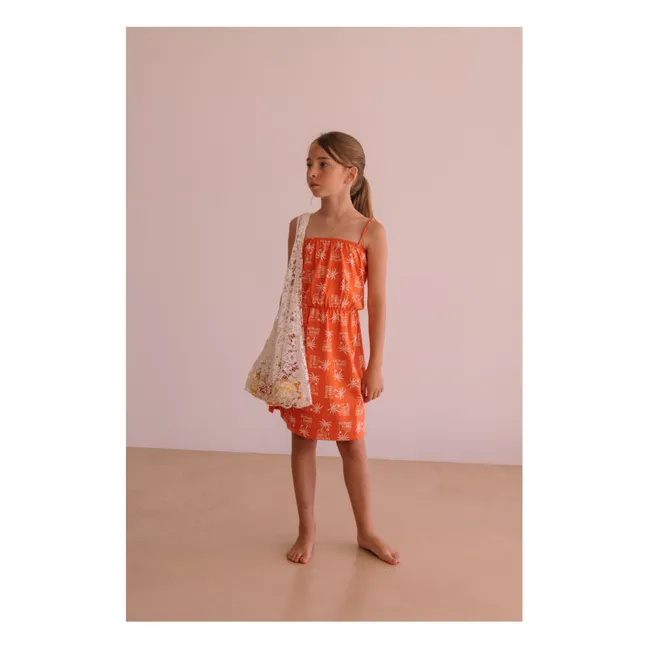 Vestido Mina Palm Tree Algodón orgánico | Naranja
