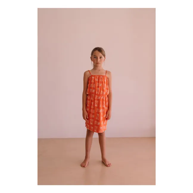 Vestido Mina Palm Tree Algodón orgánico | Naranja