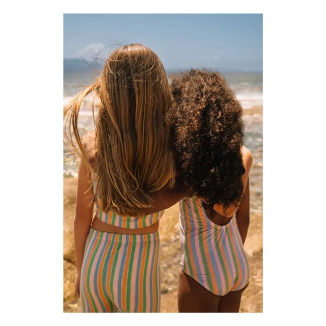 Hailey Striped Swimsuit | Pale Pink