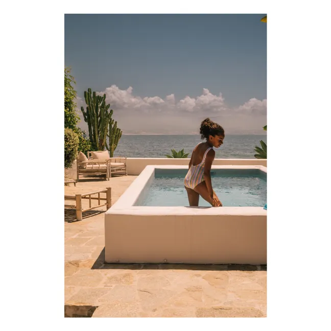 Maillot de Bain Hailey Rayé | Rose pâle