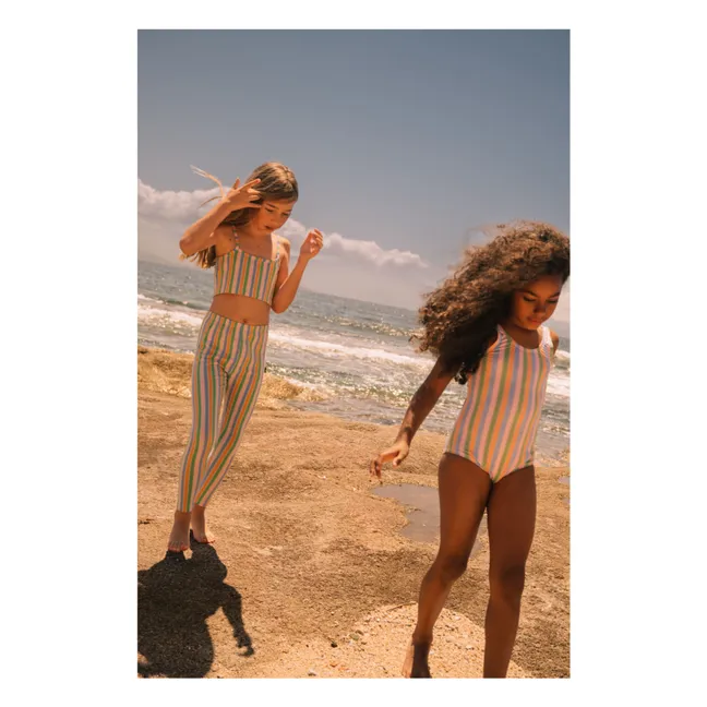 Maillot de Bain Hailey Rayé | Rose pâle