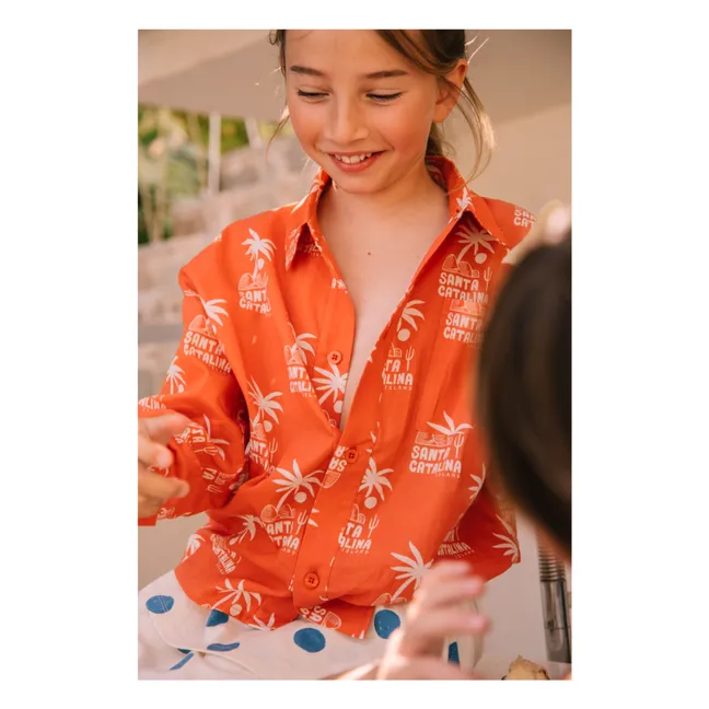 Aurel Palm Shirt Algodón orgánico | Naranja