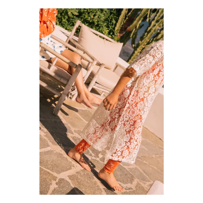 Legging Nour Palmiers Coton Bio | Orange