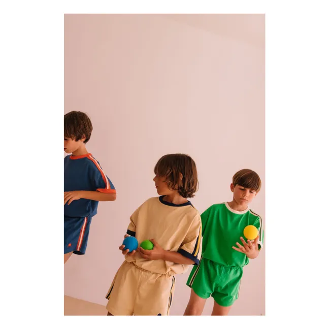 T-shirt Taylor Contrasté Coton Bio | Vert prairie