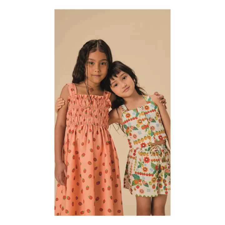 Vestido de fresas con volantes | Salmón- Imagen del producto n°1