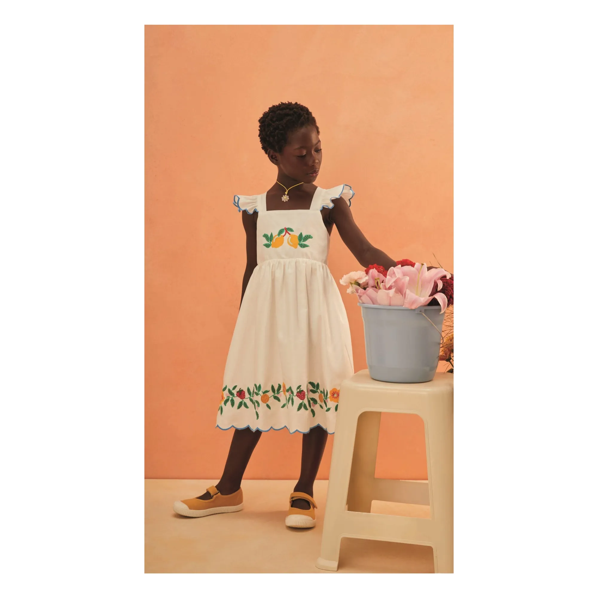 Robe Citrons | Blanc- Image produit n°1