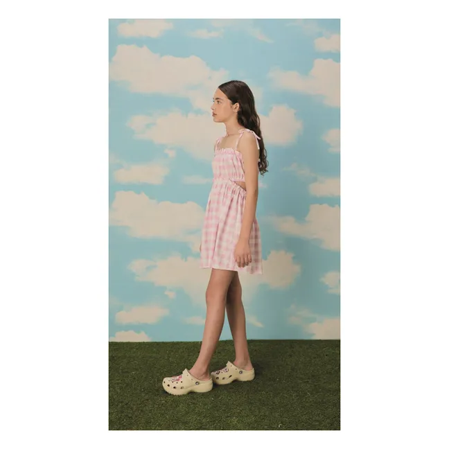 Robe Cut Vichy | Rose pâle