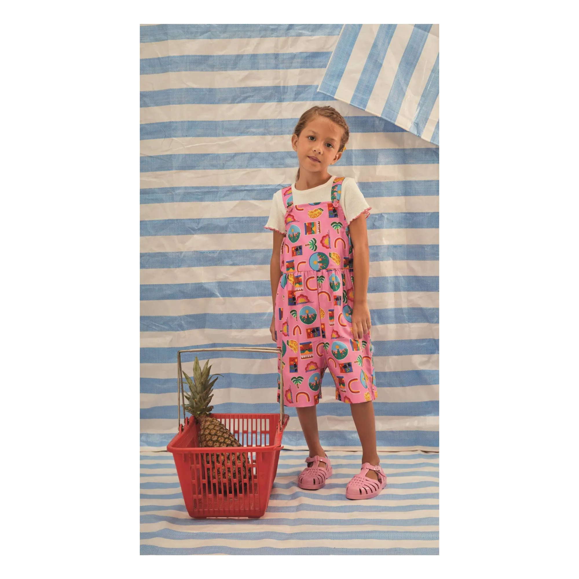 Salopette Arc-en-ciel | Rose- Image produit n°1