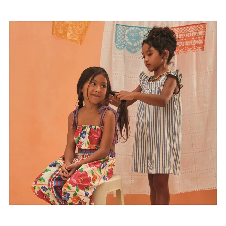 Crop Top Flores | Rojo- Imagen del producto n°1