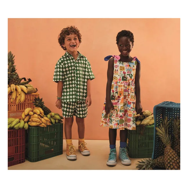 Chemise Damier | Vert