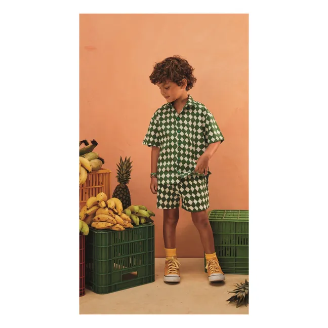 Camicia Damier | Verde