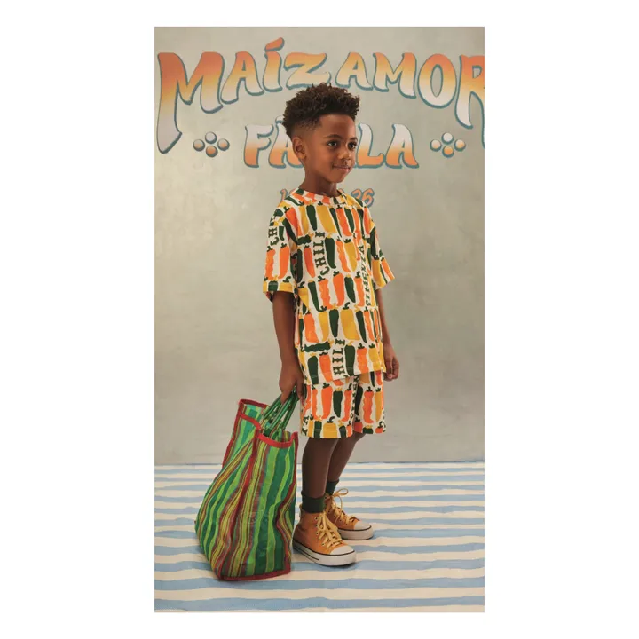 Short Molleton Piments | Jaune- Image produit n°1