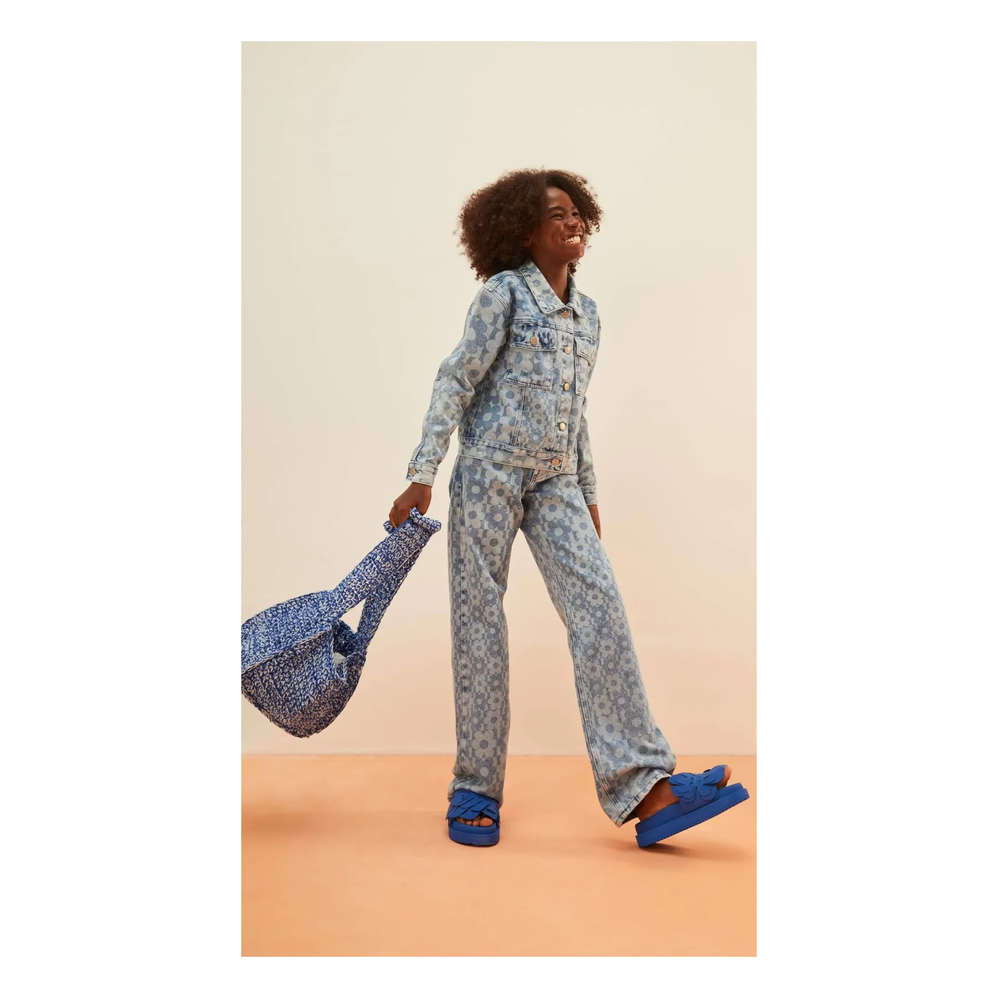 Jean Fleurs | Bleu Clair- Image produit n°1