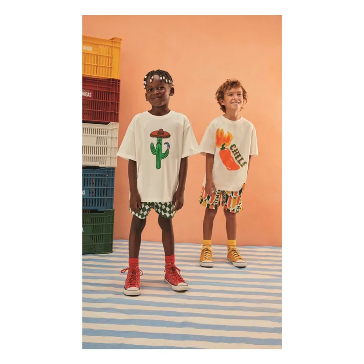 Short Molleton Piments | Jaune- Image produit n°2