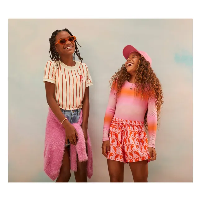 T-shirt Maille Yin Yang Rayé | Ecru