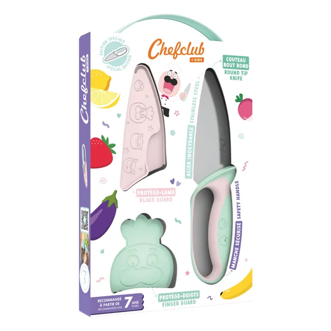 Knife with finger guard | Pale Pink