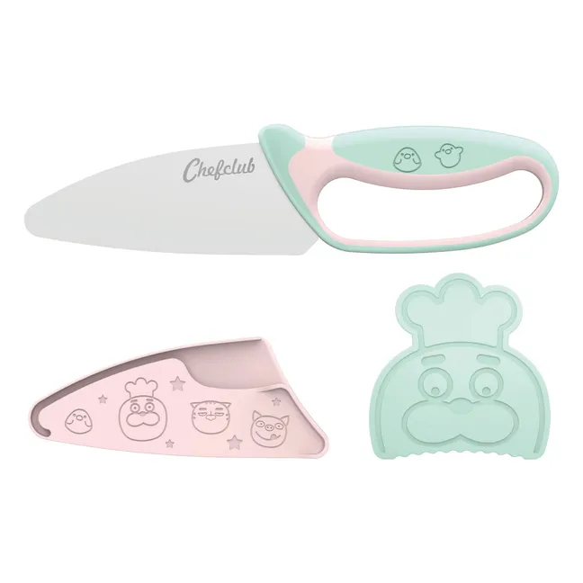 Knife with finger guard | Pale Pink