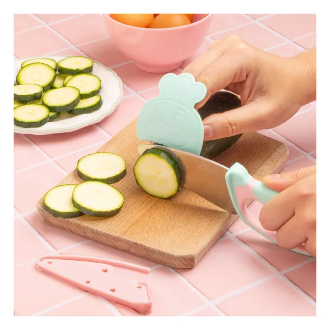 Knife with finger guard | Pale Pink