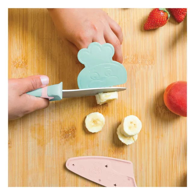 Knife with finger guard | Pale Pink