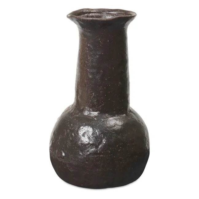 Vase long en terracotta Doro | Marron