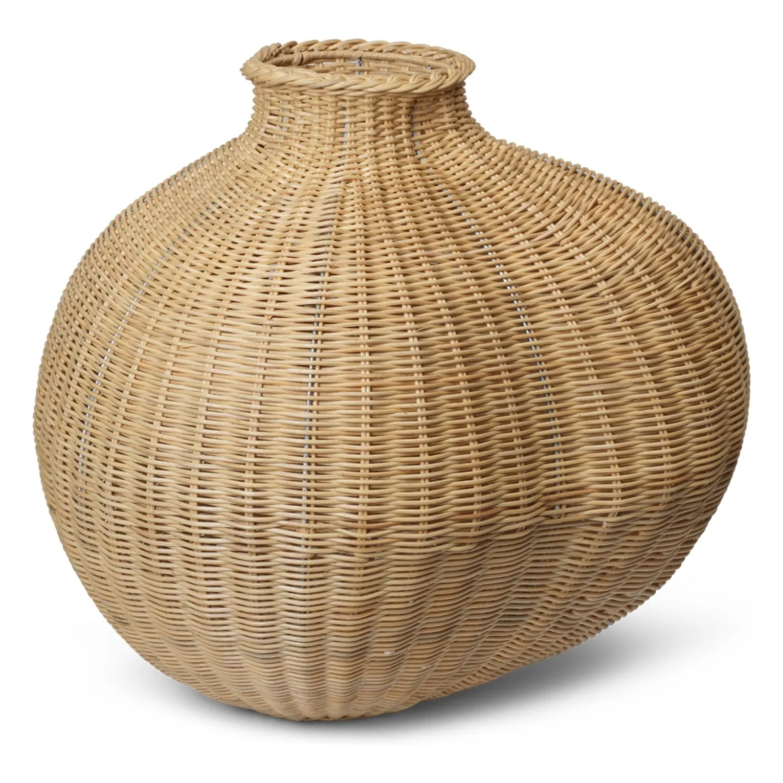 Ferm Living Natural Bola Rattan Vase