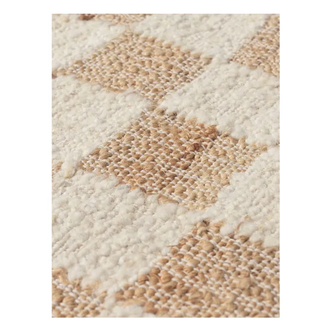 Check wool and jute rugs | White