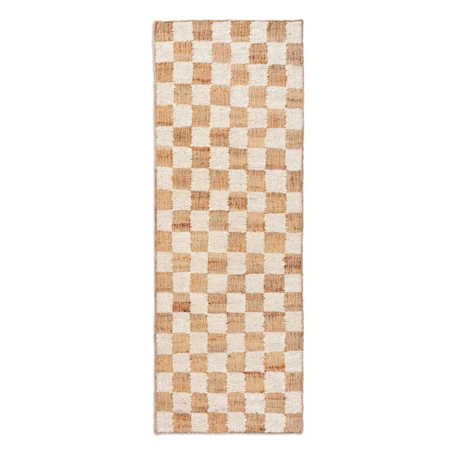 Check wool and jute rugs | White