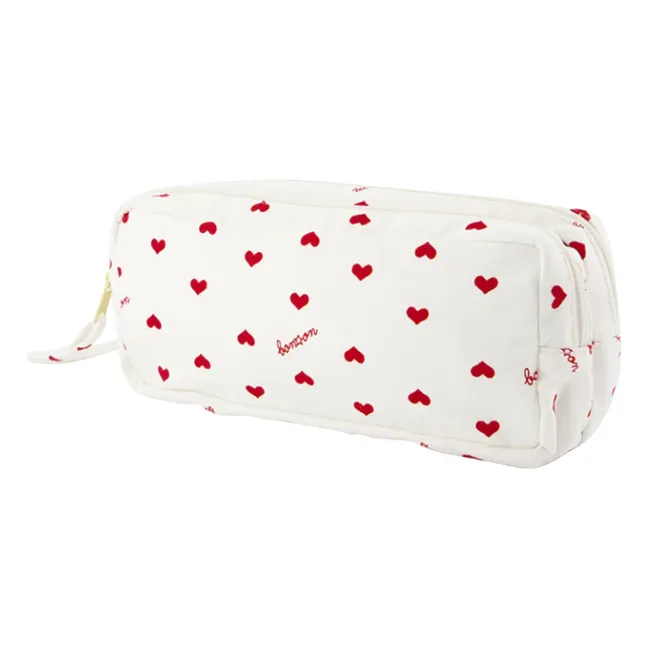 Trousse Ecole Cœurs | Ecru